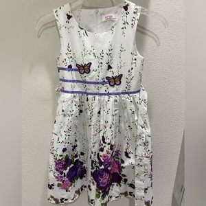 Girls belted cotton Easter dress